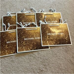 Michael Kors Gold Shopping Bags